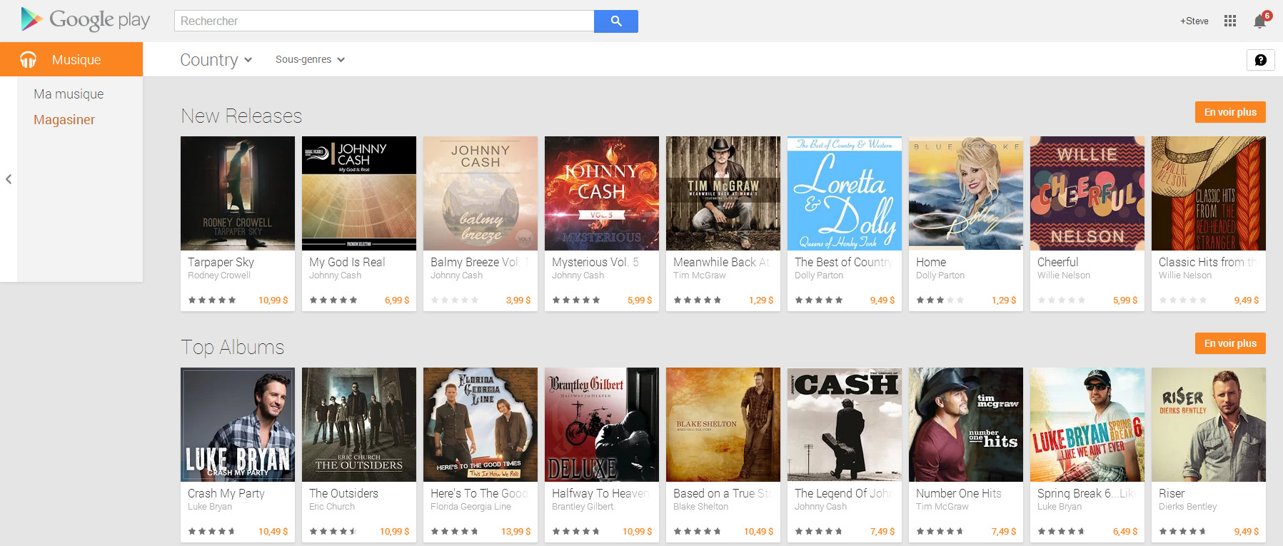 Google play musique est disponible au Canada