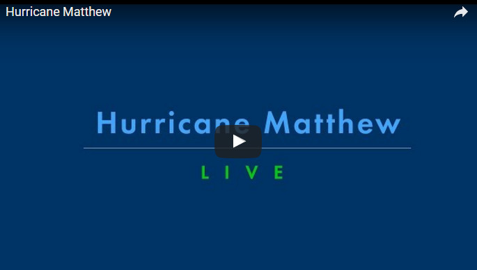L’ouragan Matthew en direct à plusieurs endroits