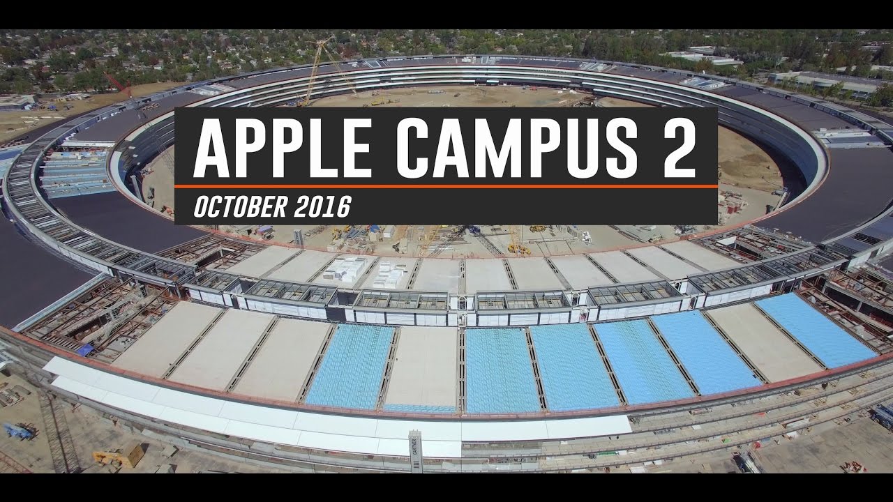 L’avancement des travaux du campus Apple capté par un drone!